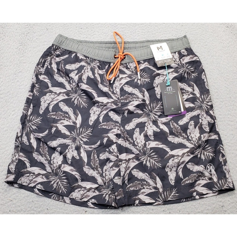 Hawke & Co Swim Trunks Mens M Multi Tropical Leaf Print Mesh Lined Water Polo
